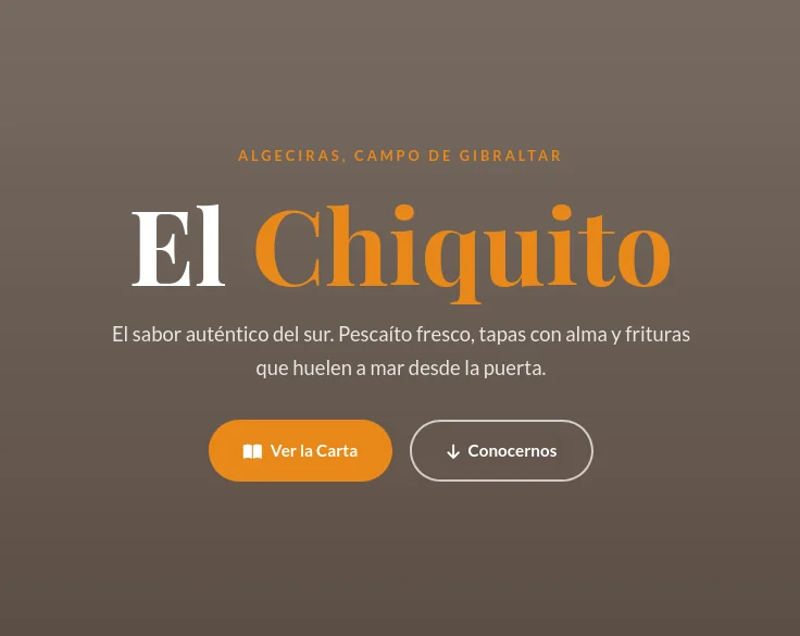 Web de Bar El Chiquito — Bar y restaurante en Algeciras